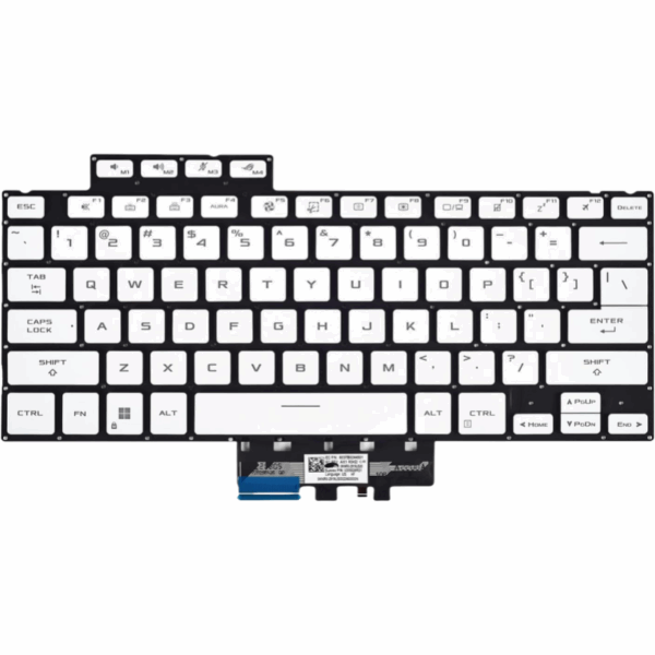S551 - Nouveau clavier d'ordinateur portable de remplacement pour ASUS ROG Zephyrus G14 GA402 GA402RJ GA402RK US Layout clavier rétro-éclairé blanc