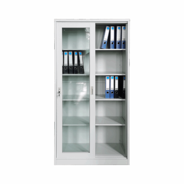 TH1020 – Top Option 2 Porte coulissante en verre Classeur en acier Armoire de rangement en métal Armoire en acier Fournisseur de mobilier de bureau