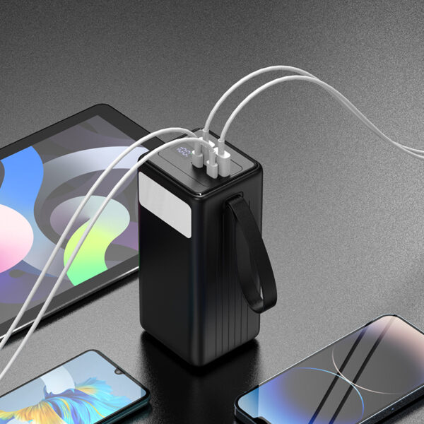 S648 - Banques d'alimentation poignée de corde affichage numérique PD 20W charge rapide projecteur de téléphone portable 50000mah Portable grande capacité batterie externe