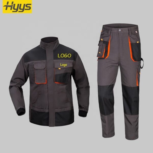 TH1030 – Vêtements de travail hommes mécanicien combinaison salopette vêtements de travail veste pantalon pantalon Construction sécurité travail gommages uniformes costume
