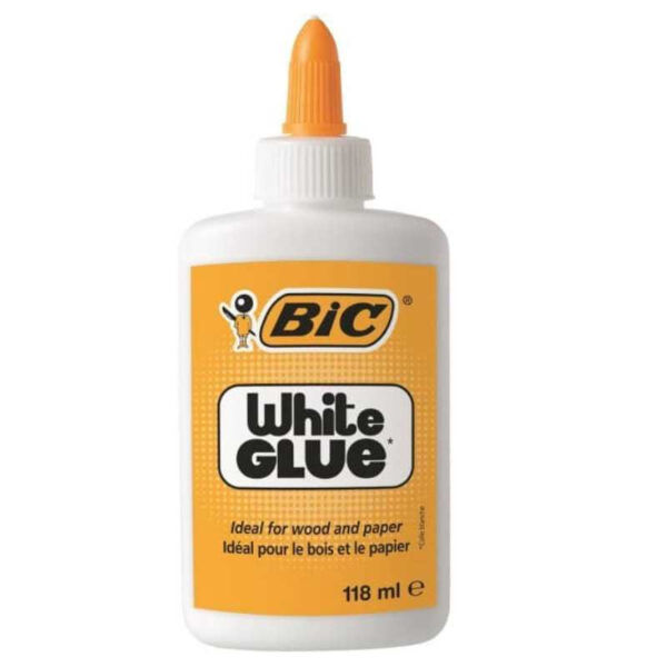 A-100 - colle blanche BIC 118 ml - Idéale pour bois et papier